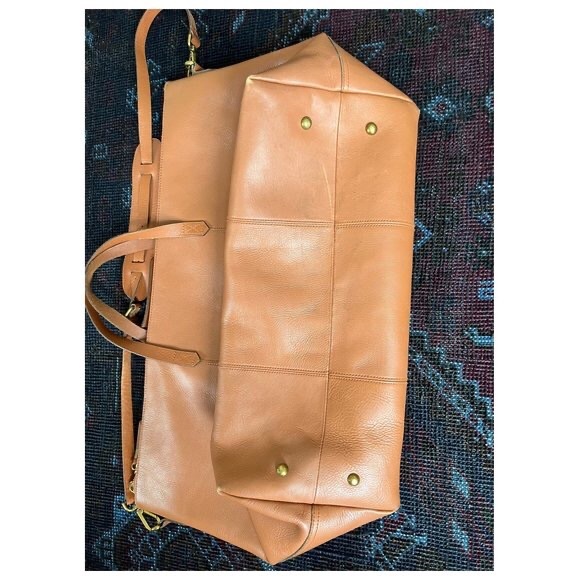 Madewell "The Transport Weekender" Travel Bag | English Saddle Brown Leather - Picture 10 of 13